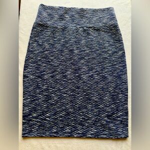 Blue Textured Women's Skirt